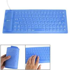  Gino PC Computer Blue Soft Silicone Flexible USB Keyboard 