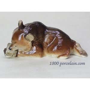  Lomonosov Porcelain Figurine Bear Cub withHoneycomb 