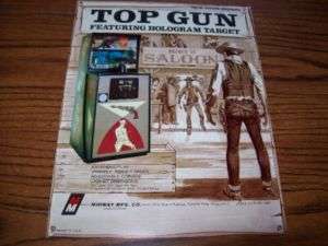 1976 MIDWAY TOP GUN ORIG RIFLE ARCADE GAME FLYER MINT  
