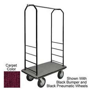  Easy Mover Bellman Cart Black, Red Carpet, Gray Bumper, 8 