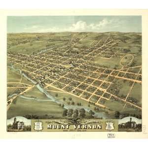  Map Birds eye view of the city of Mount Vernon, Knox County, Ohio 