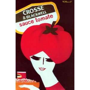 TOMATO SAUCE CROSSE TOMATE FRENCH VINTAGE POSTER REPRO