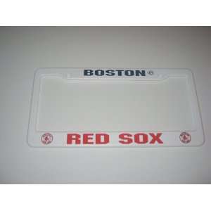  BOSTON RED SOX Team Logo PLASTIC LICENSE PLATE FRAME 