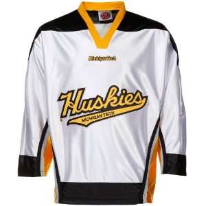   Huskies White Tackle Twill College Hockey Jersey