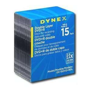  Dynex DX 15DVD+RDL DVD+R DL pack of 15 8.5GB Blank Disk 