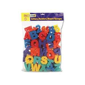  60 Piece Mixed Sponge Set, 3 High Letters/Numbers/Shapes 