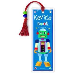   Personalized Robots Bookmarks Set w Tassels & Beads Furniture & Decor