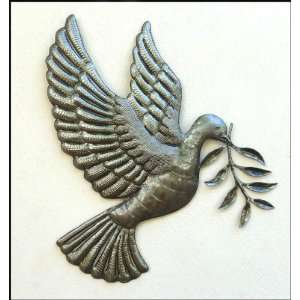  Peace Dove with Olive Branch   Metal Wall Hanging 