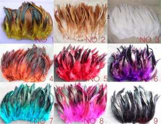 100pcs Rooster feathers 6 8 color/quan​tity optional  