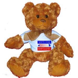  VOTE FOR DUMPSTER DIVING Plush Teddy Bear with BLUE T 
