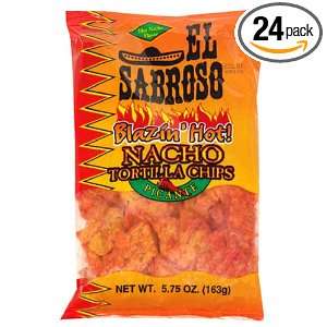 El Sabroso Blazin Hot Nacho Tortilla Chips, 4.75 Ounce Units (Pack of 