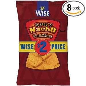 Wise Spicy Nacho Tortilla Chips, 7.0 Oz Bags (Pack of 8)  