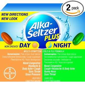 Alka Seltzer Plus Day/Night Liquid Gels, Combo Pack 20 Count (Pack of 