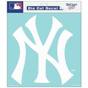  New York Yankees 8X8 White Die Cut Window Decal/Film 
