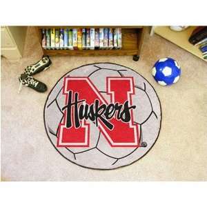  Nebraska Cornhuskers NCAA Soccer Ball Round Floor Mat (29 