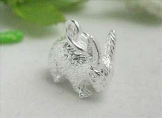 925 sterling silver rabbit charm pendant 9*11mm SA591  