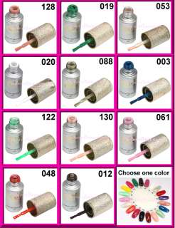   Soak Off Gel Polish Glitter UV Color Coat Nail Art Tips LED / UV Lamp