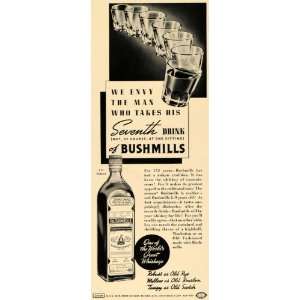   Whiskey 7th Drink Acquired Taste   Original Print Ad