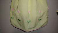   Yellow Green Pink Flowers Party Dress Spring Bonnie Jean 6X  