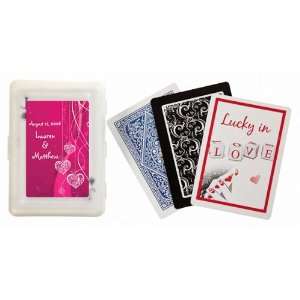 Wedding Favors Heart Ornament Design Personalized Playing Card Favors 