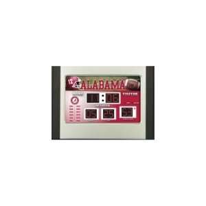  Alabama Crimson Tide NCAA Scoreboard Clock & Thermometer 