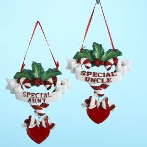  Club Pack of 12 Special Aunt and Uncle Christmas Ornaments 