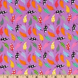  44 Wide Giggle Feathers Tickle Feathers Purple Fabric By 