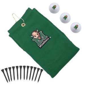  Marshall Thundering Herd Green Embroidered Golf Towel Gift 