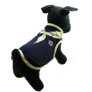   Puppy Designer Dog Apparel   Navy Sailor Tank   Color Navy, Size L