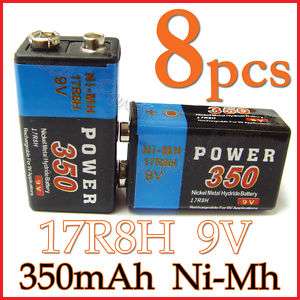 PP3 9V 350mAh 17R8H Ni MH Rechargeable Battery S1  
