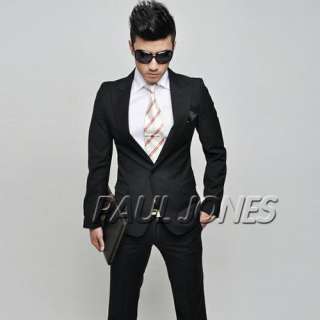 PJ Men’s Fashion Stylish Slim Fit One Button Wedding Suit 2pcs Nwt 