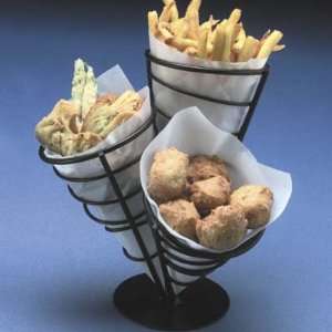 Three (3) Cone   Conical Serving / French Fry Serving Basket 