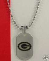 GREEN BAY PACKERS LOGO DOG TAG BALL CHAIN NECKLACE  