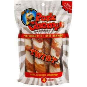  Pork Chomps® Large Chicken Wrapped Twistz® for Dogs, 4ct 