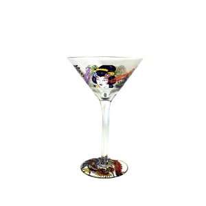  Don Ed Hardy Geisha/Dragons Martini Glass Kitchen 
