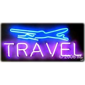 Neon Sign   Travel, Logo   Large 13 x 32  Grocery 