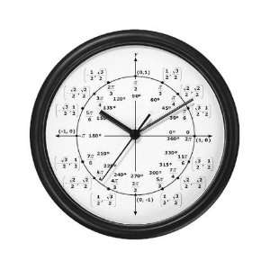  Unit Circle Radian Geek Wall Clock by 