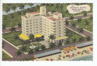    edge view of the Hotel Belmar, Miami Beach Florida. 1946 Curteich