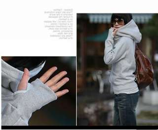 Vogue Individual Glove Thicken Hooded Coat Gray Outerwear Hot Jacket 