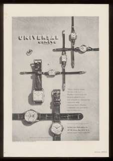 1948 Universal Geneve Tri Compax etc watch photo ad  
