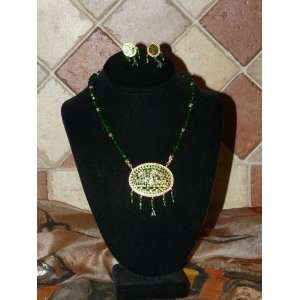  Traditional Rajasthani Thewa Necklace Earrings Set for 