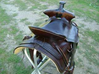   16 SMM WESTERN WADE ROPER ROPING LEATHER BEAR TRAP SHOW SADDLE  