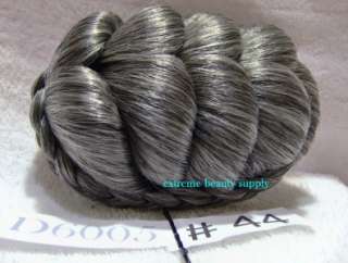 silver gray 44 hair dome piece wiglet party dance braid bun chignon 05 
