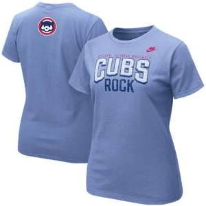  Nike Chicago Cubs Ladies Light Blue Cooperstown Rock T 