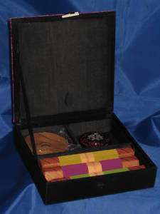 Incense Burner Japanese Crushed Velvet Case Box  