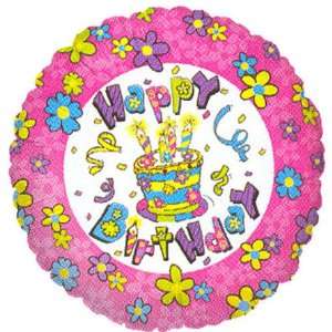 Birthday Cake Flowers Mini Balloon (1 ct) (1 per package)