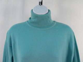 BLOOMINGDALES Teal Turtleneck Sweater Shirt Size M  