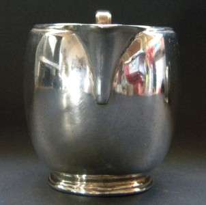 Roberts & Belk Art Deco Arts & Crafts Sterling Silver Four Piece Tea 