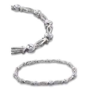   14kt White Gold And Diamond Bracelet Gold and Diamond Source Jewelry