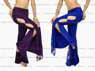 Belly Dance Lace Flare Pants Trousers Costume Outfit  